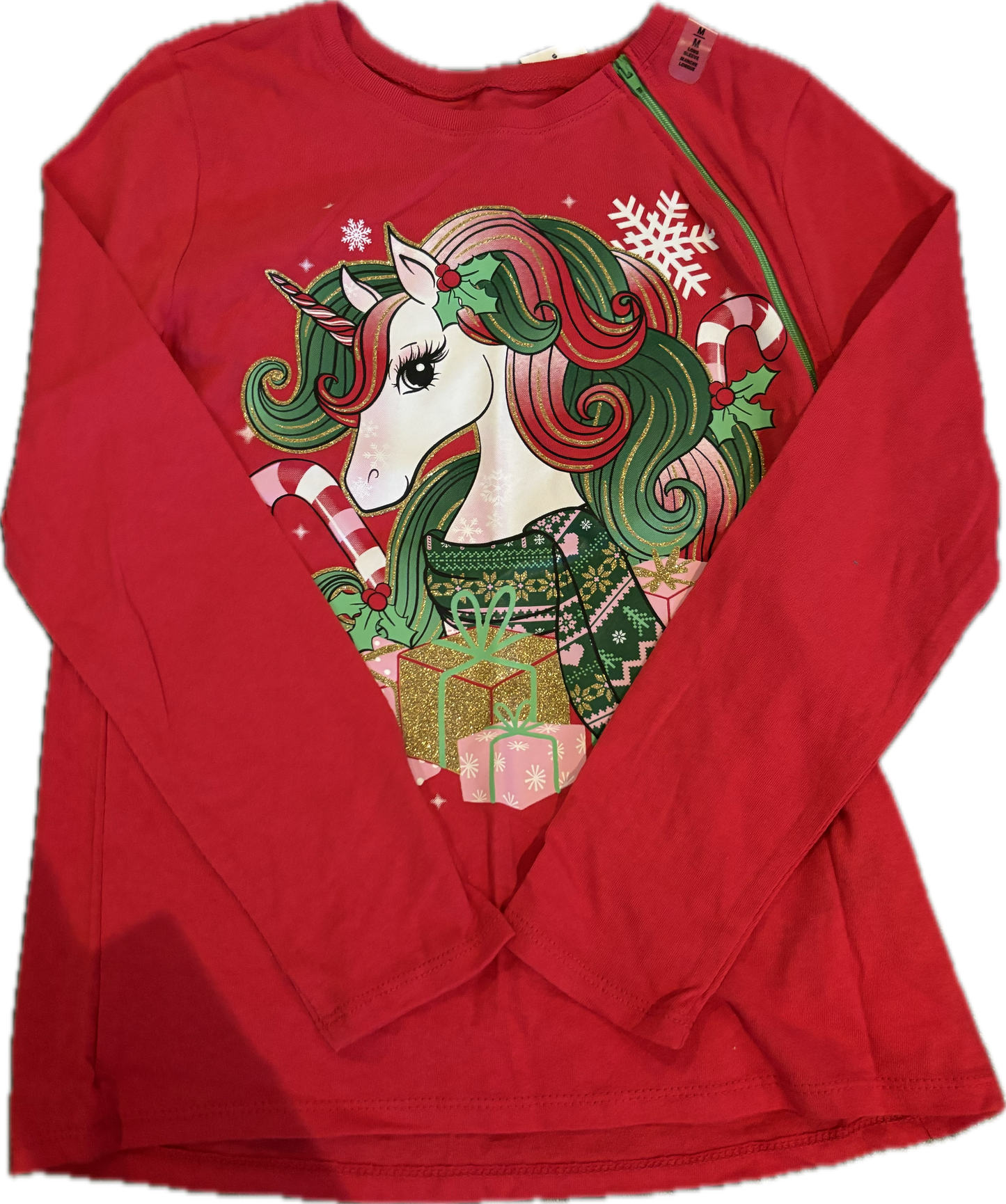LEFT ZIPPER Christmas Unicorn