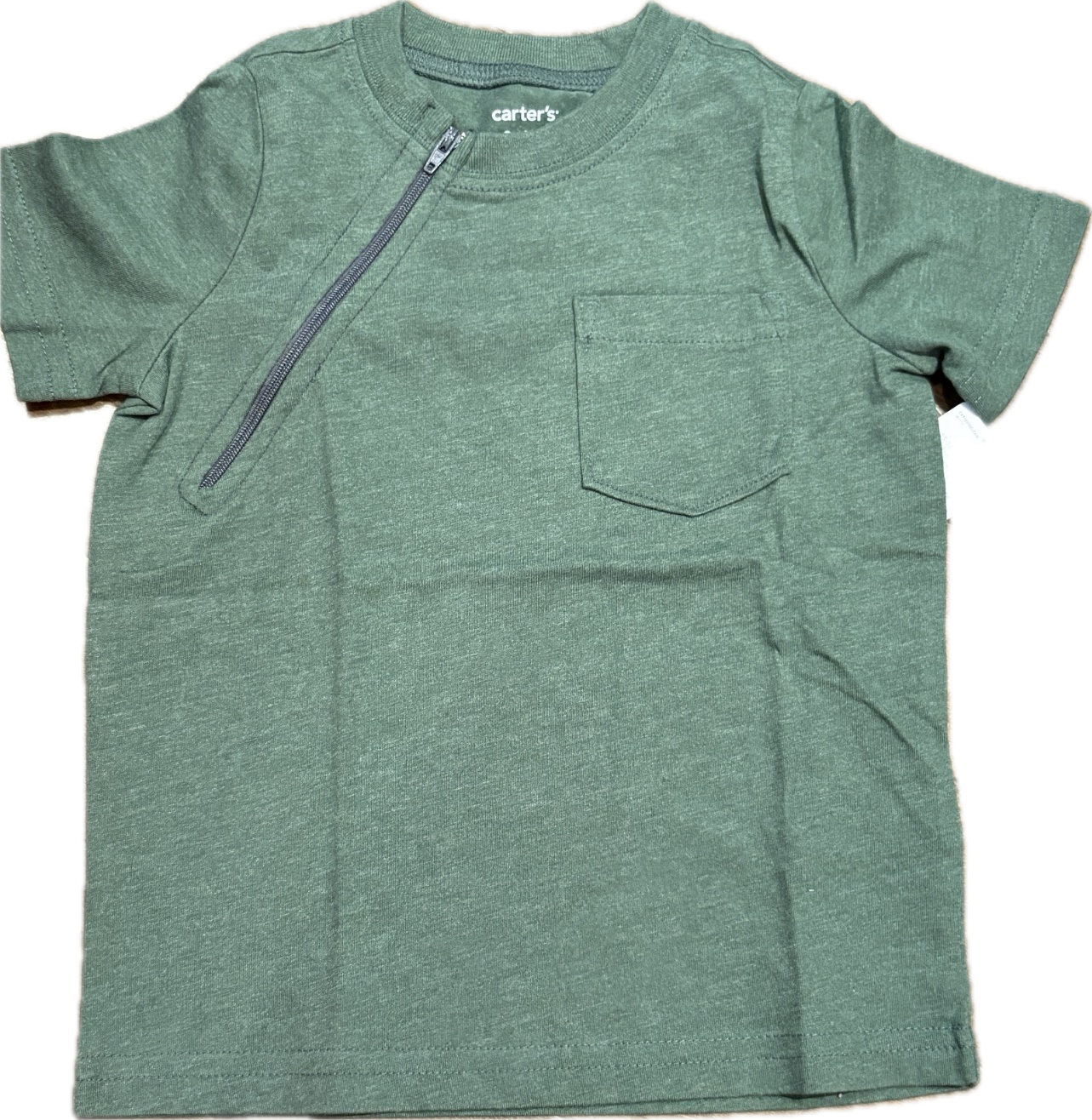 RIGHT ZIPPER Green with Pocket