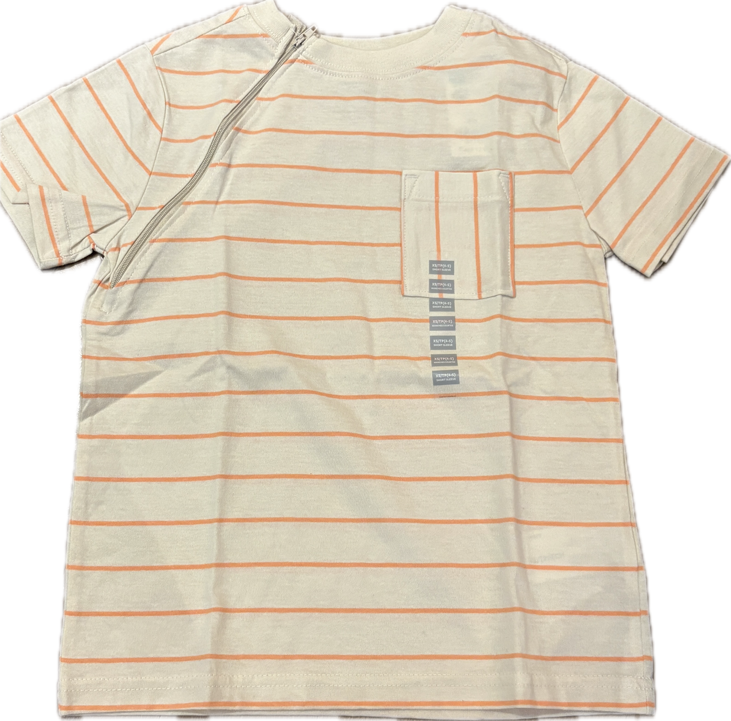 RIGHT ZIPPER Orange Stripes