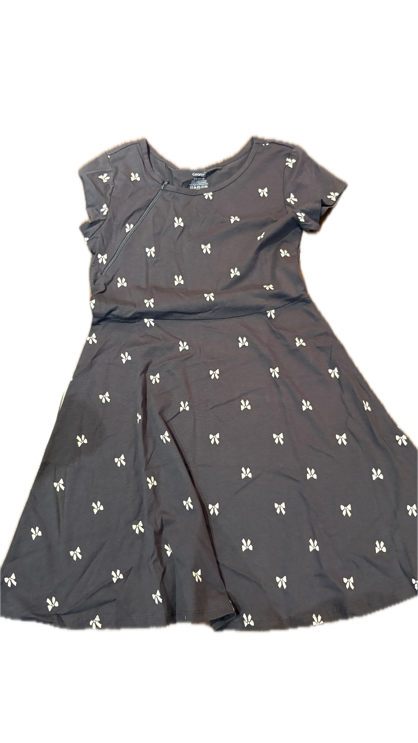 RIGHT ZIPPER Bow Dress