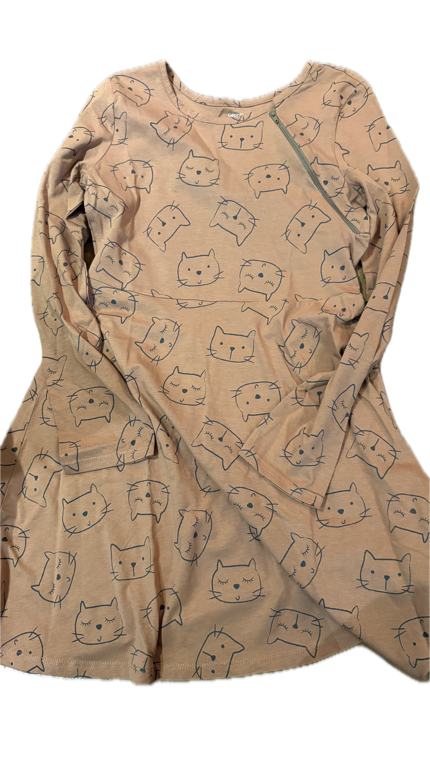 LEFT ZIPPER Cat Dress