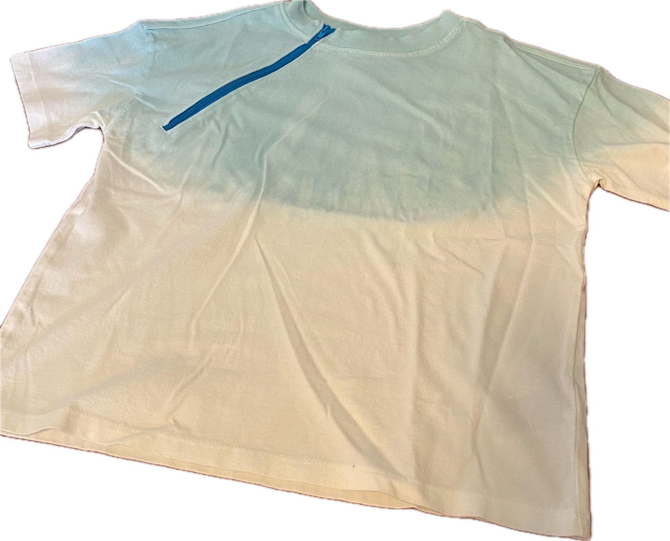 RIGHT ZIPPER Blue White Fade