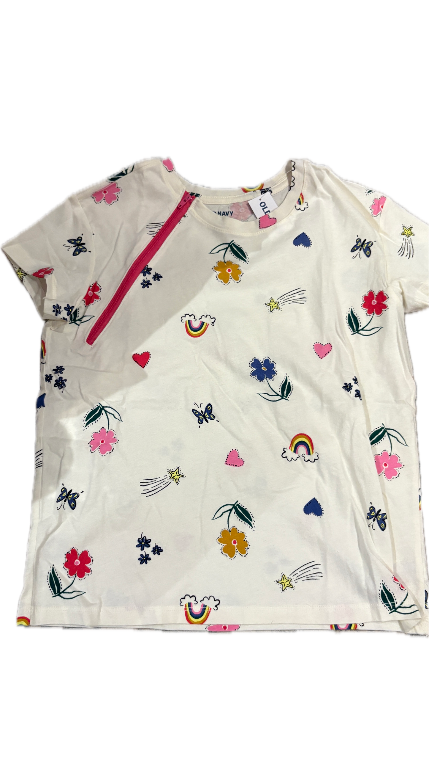 RIGHT ZIPPER Flowers Butterflies Rainbow