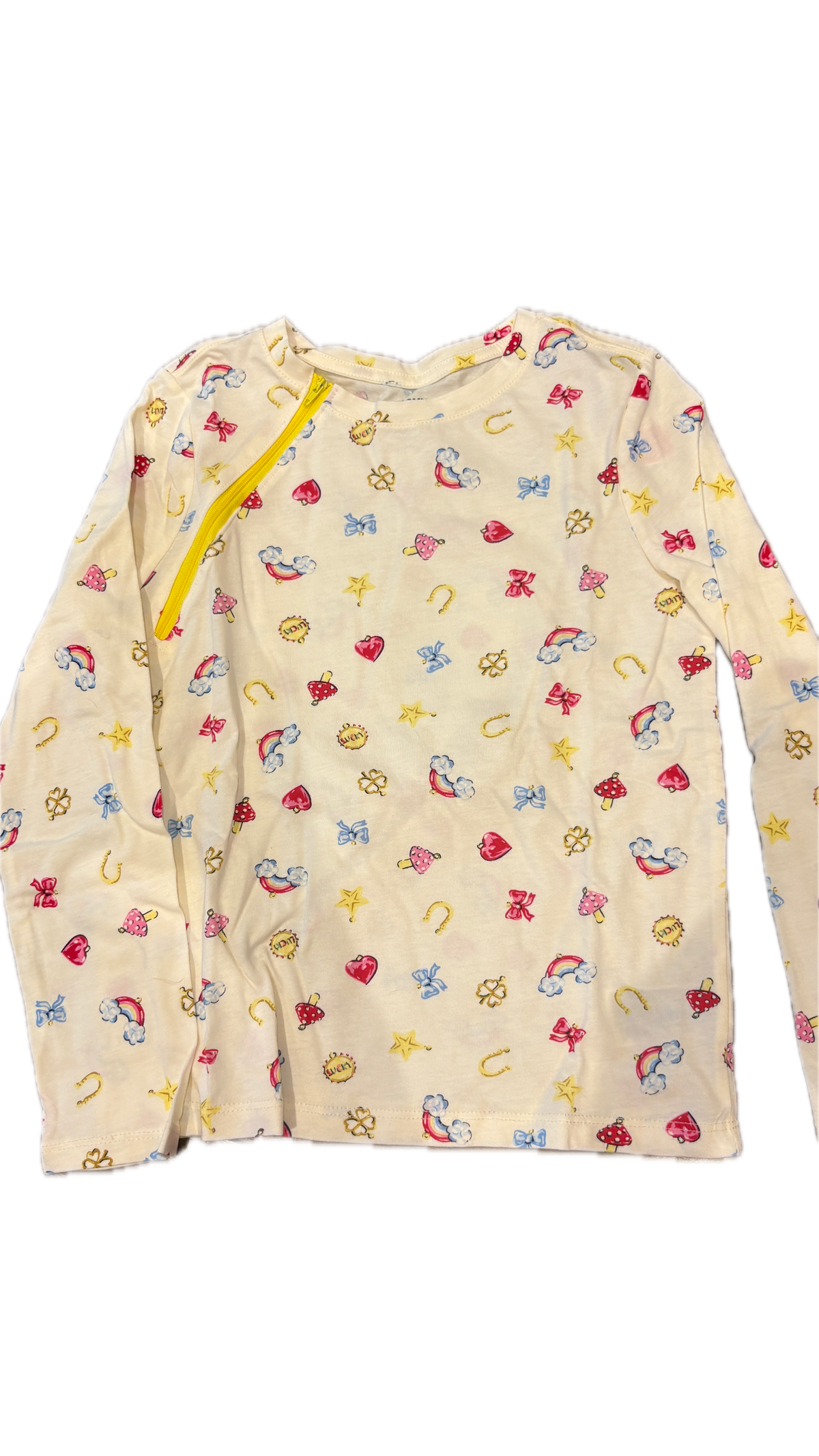 RIGHT ZIPPER Heart + Bows + Rainbow
