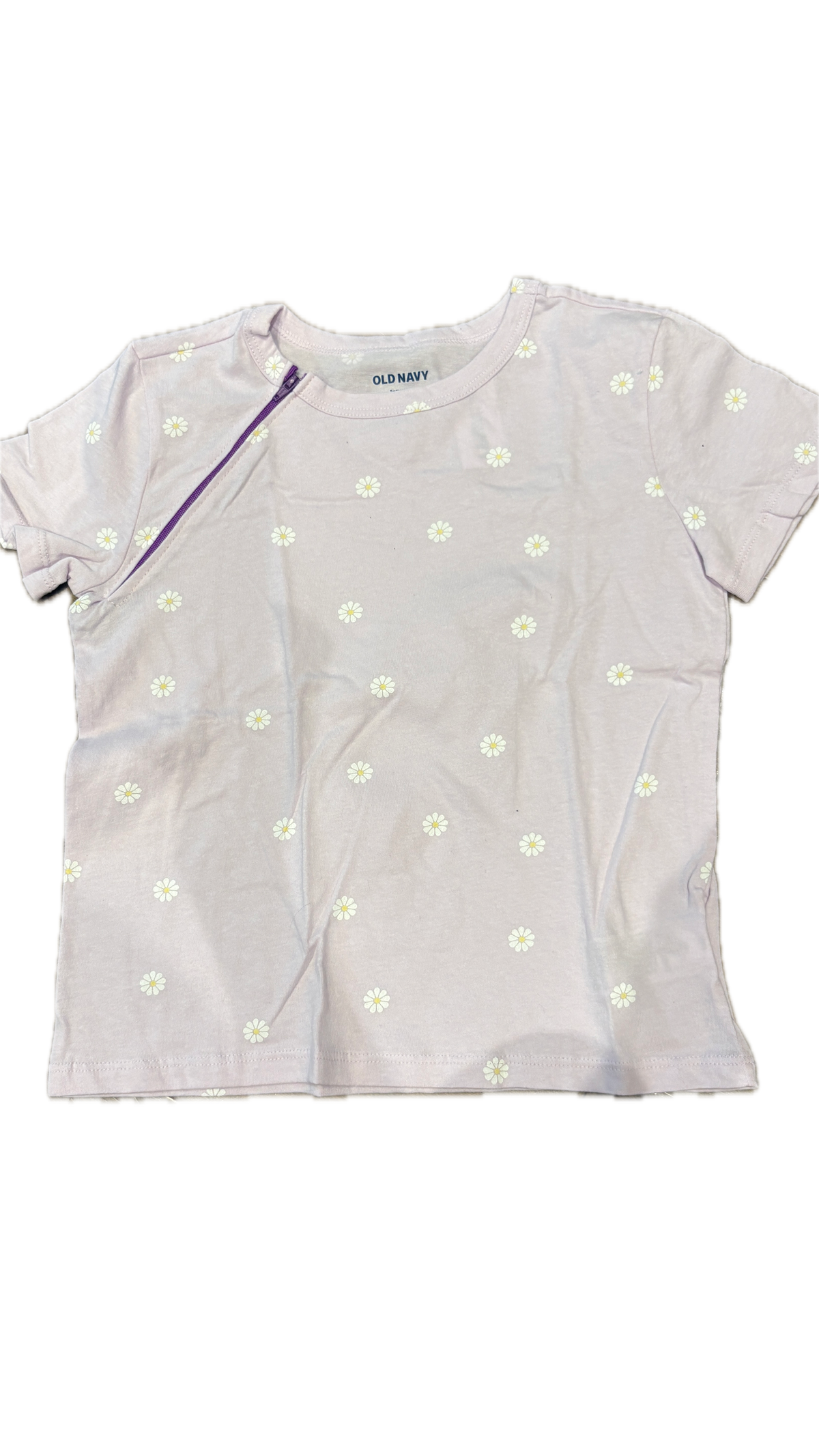 RIGHT ZIPPER Purple with Daisies