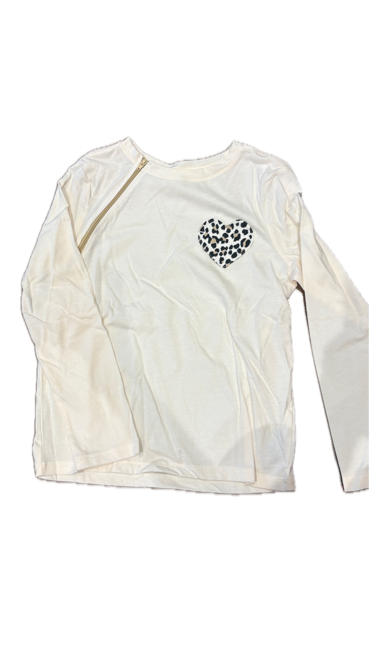 RIGHT ZIPPER Cheetah Heart Pocket