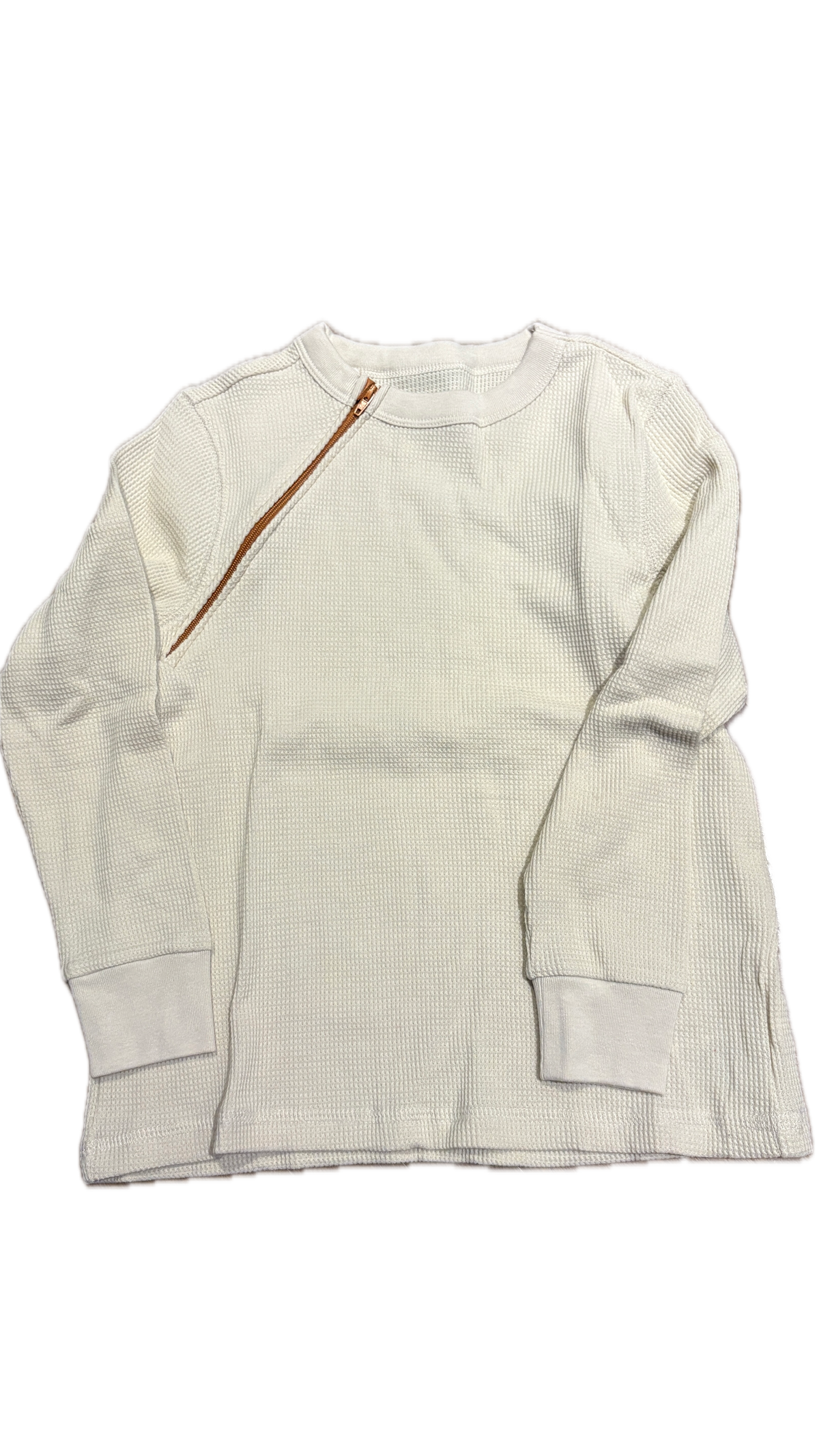 RIGHT ZIPPER Tan Waffle