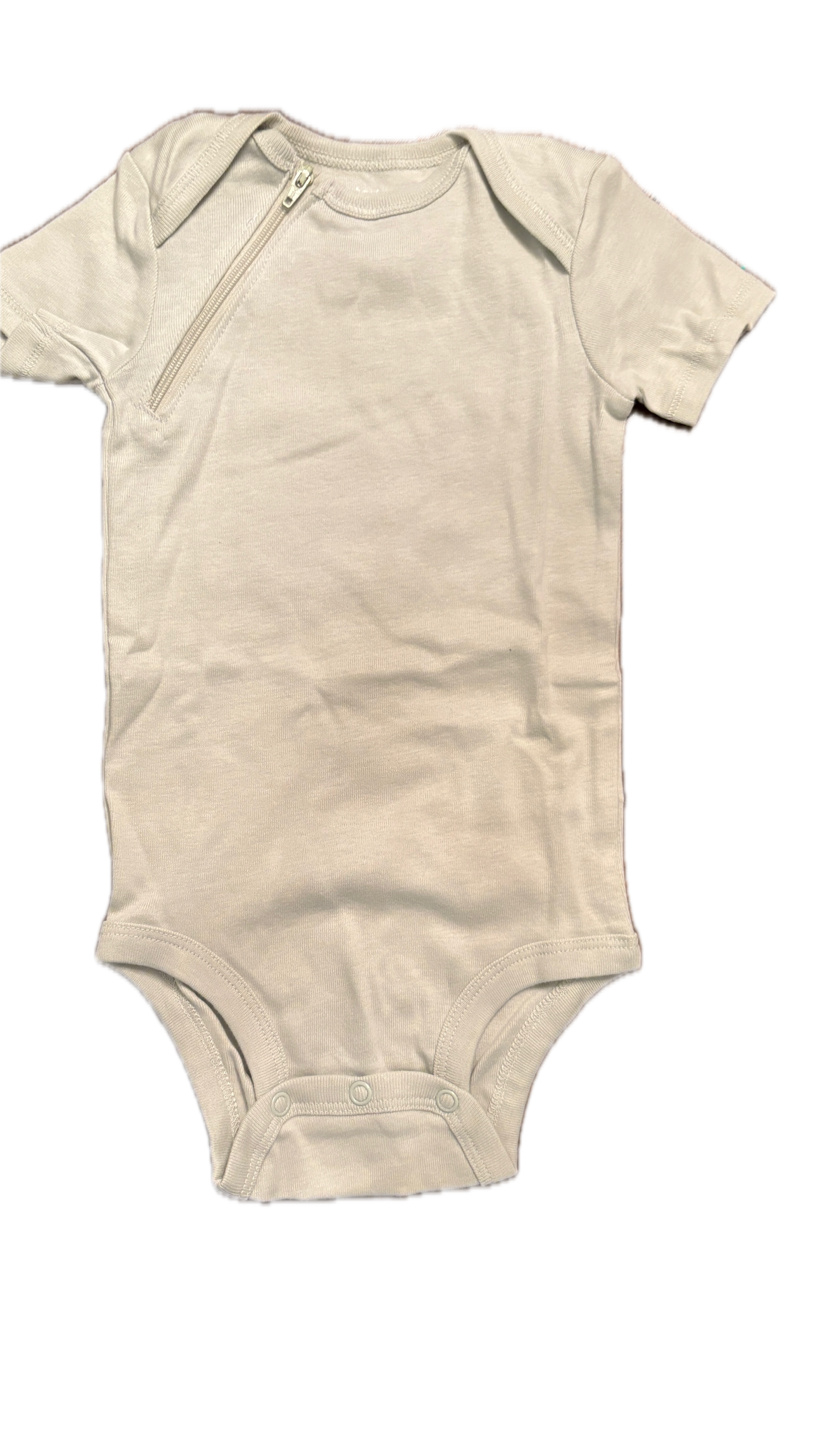 RIGHT ZIPPER Sage Green Onesie