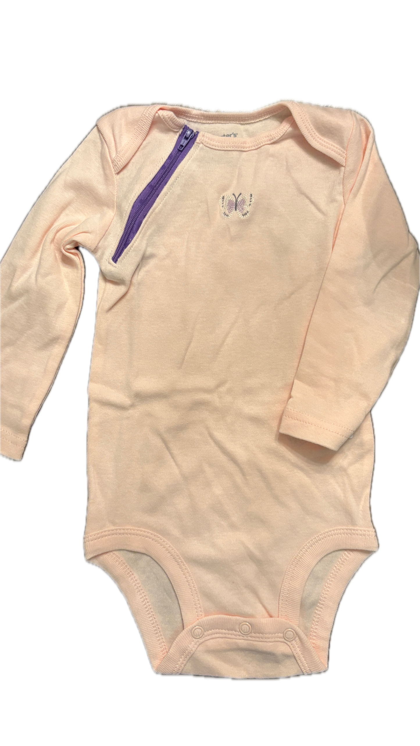 RIGHT ZIPPER Butterfly Onesie
