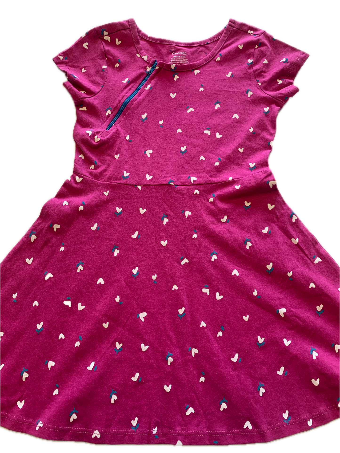 RIGHT ZIPPER Pink Hearts
