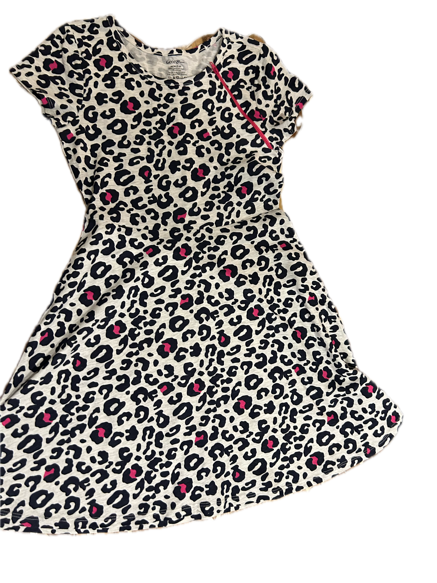LEFT ZIPPER Leopard Print Dress