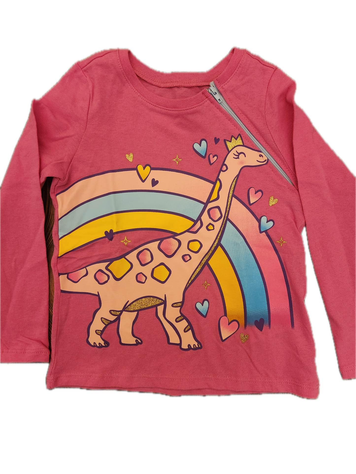 LEFT ZIPPER Dino Rainbow