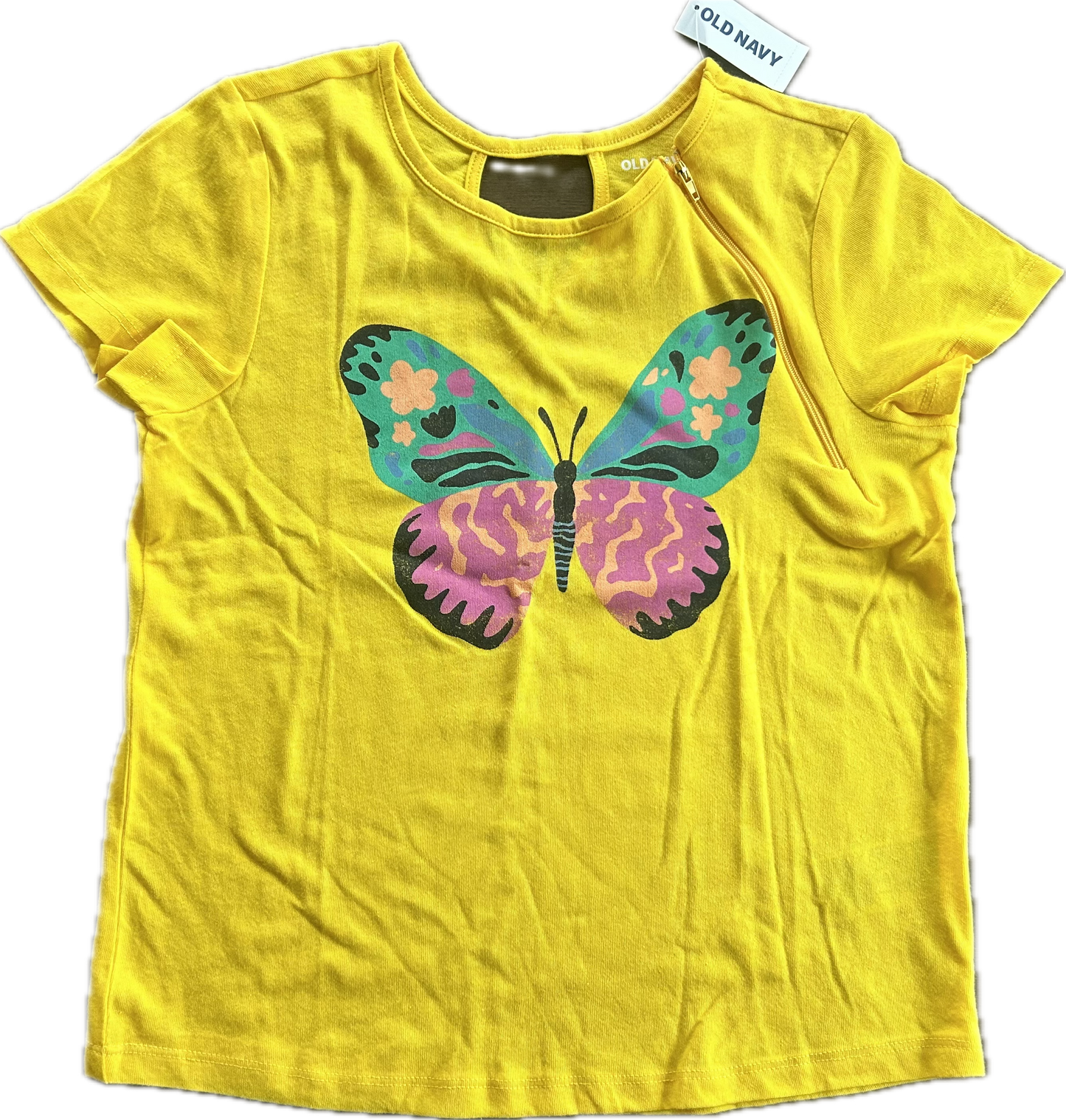 LEFT ZIPPER Yellow Butterfly Size 10-12