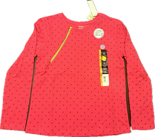 RIGHT ZIPPER Pink Polka Dots Size 7-8