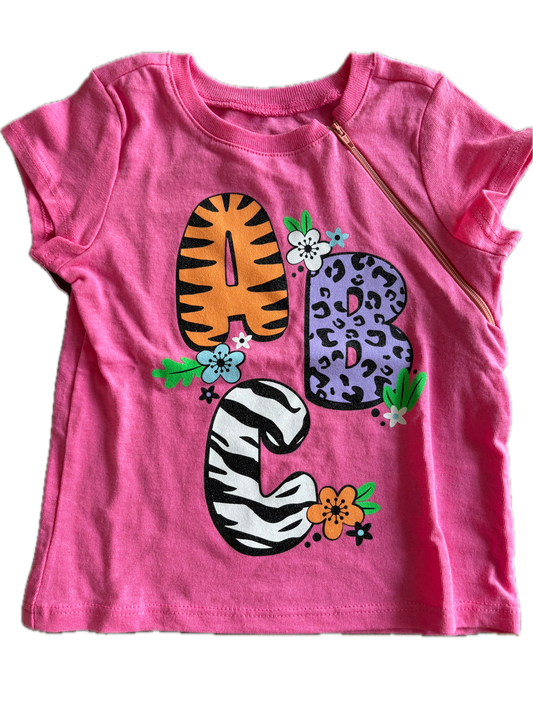 LEFT ZIPPER ABC Onesie