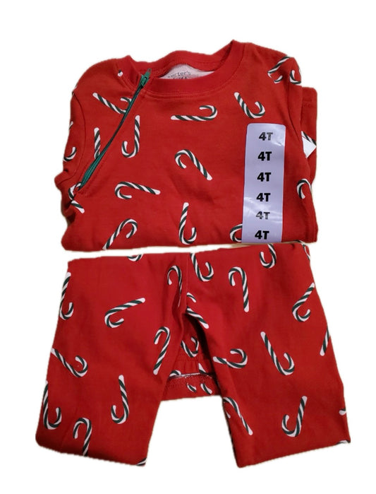 RIGHT ZIPPER Candy Cane PJs
