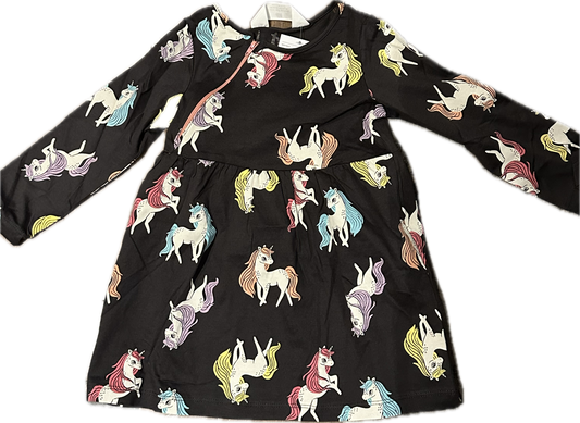 RIGHT ZIPPER Unicorn Dress Size 2T