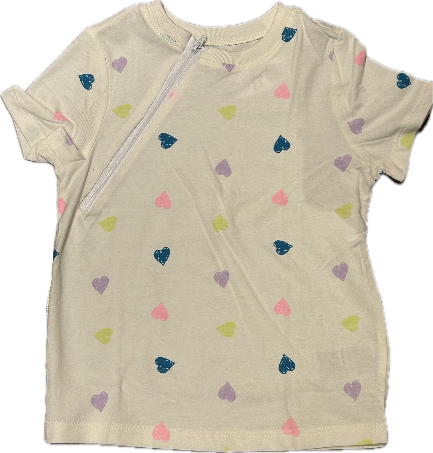 RIGHT ZIPPER Coloured Hearts