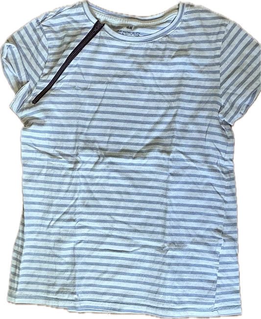 GENTLY USED RIGHT ZIPPER Lavender Stripes