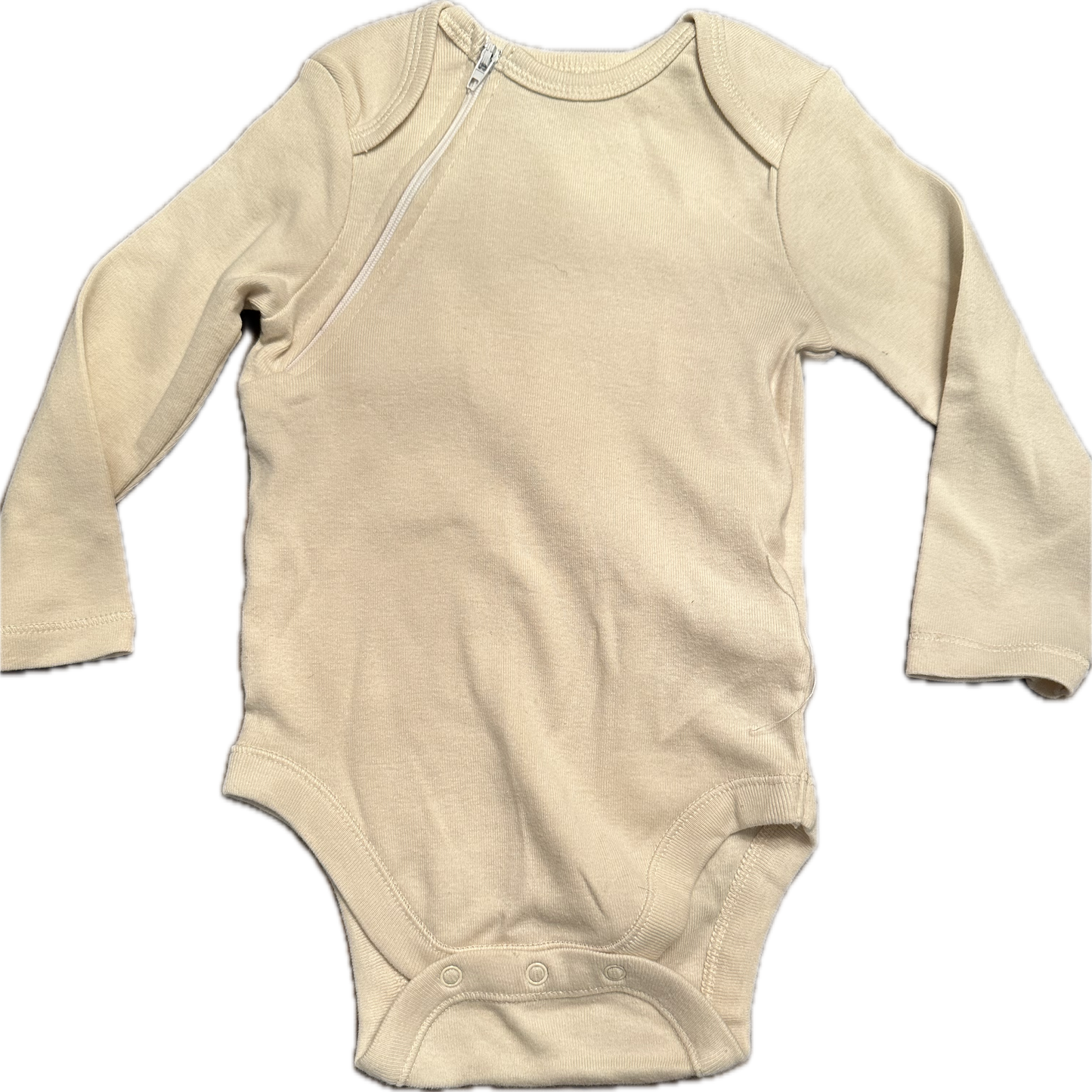 RIGHT ZIPPER Oatmeal Size 6-12M