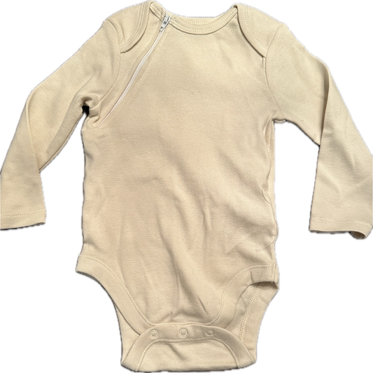 RIGHT ZIPPER Oatmeal Size 6-12M