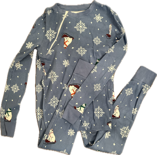 RIGHT ZIPPER Sledding Polar Bear Size 12