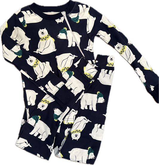 LEFT ZIPPER Polar Bears Size 5T