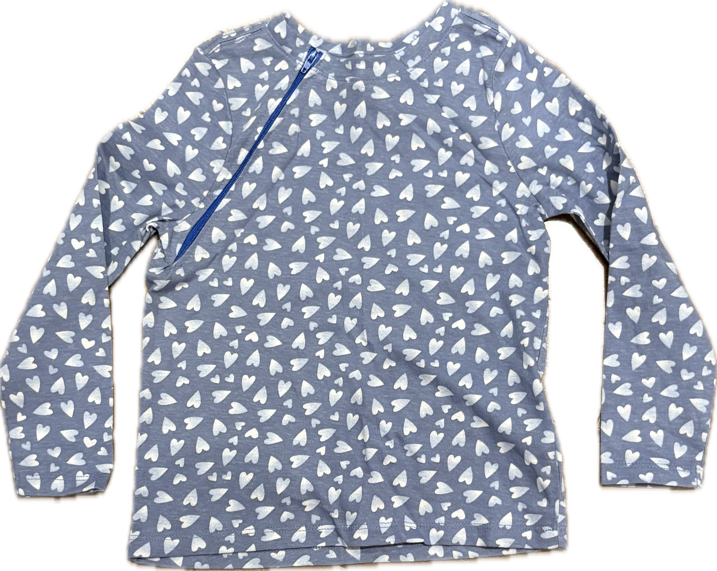 RIGHT ZIPPER Blue Hearts