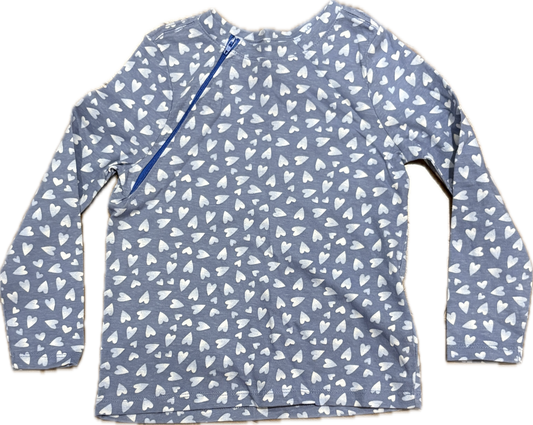 RIGHT ZIPPER Blue Hearts