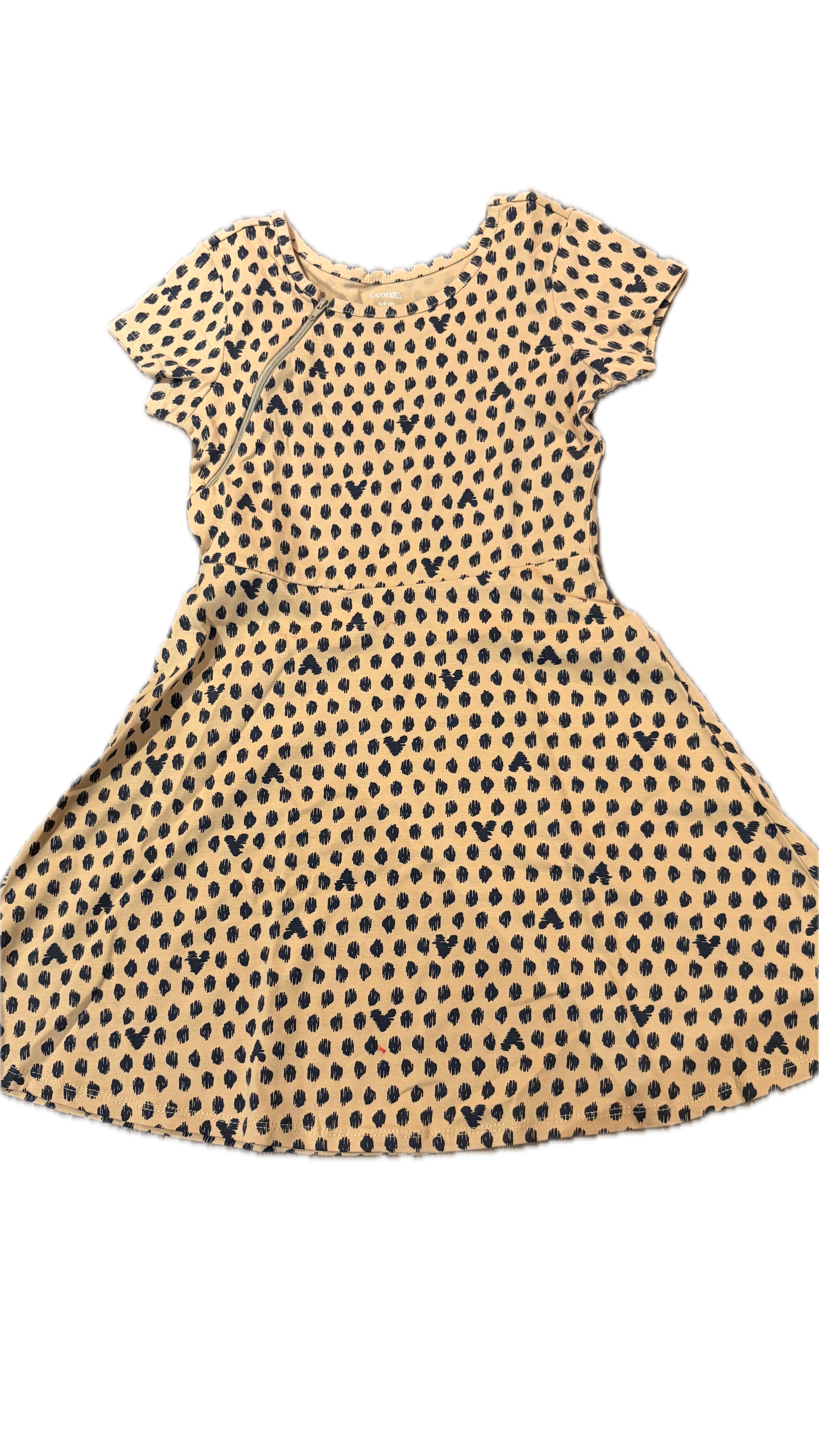 RIGHT ZIPPER Polka Dot and Heart Dress