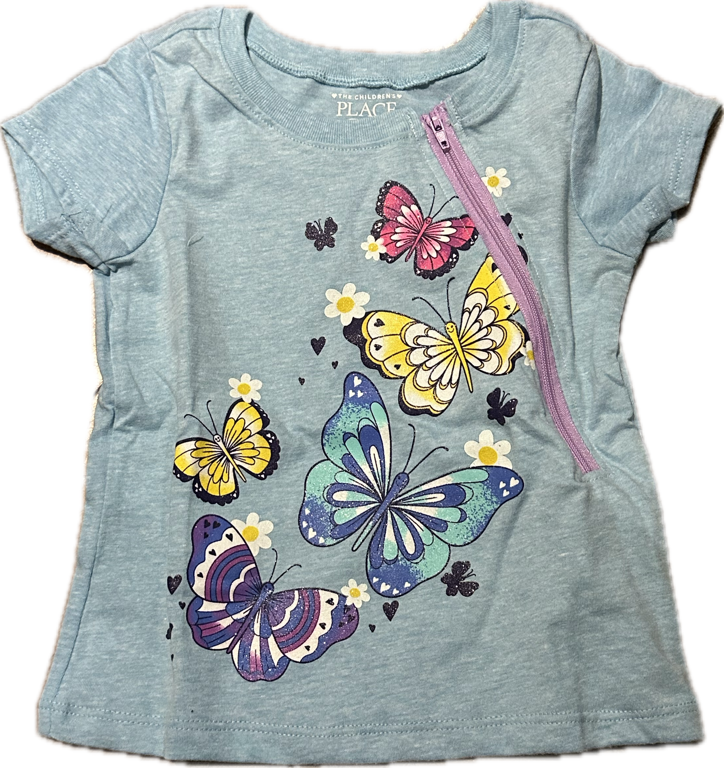 LEFT ZIPPER Butterflies Size 2T