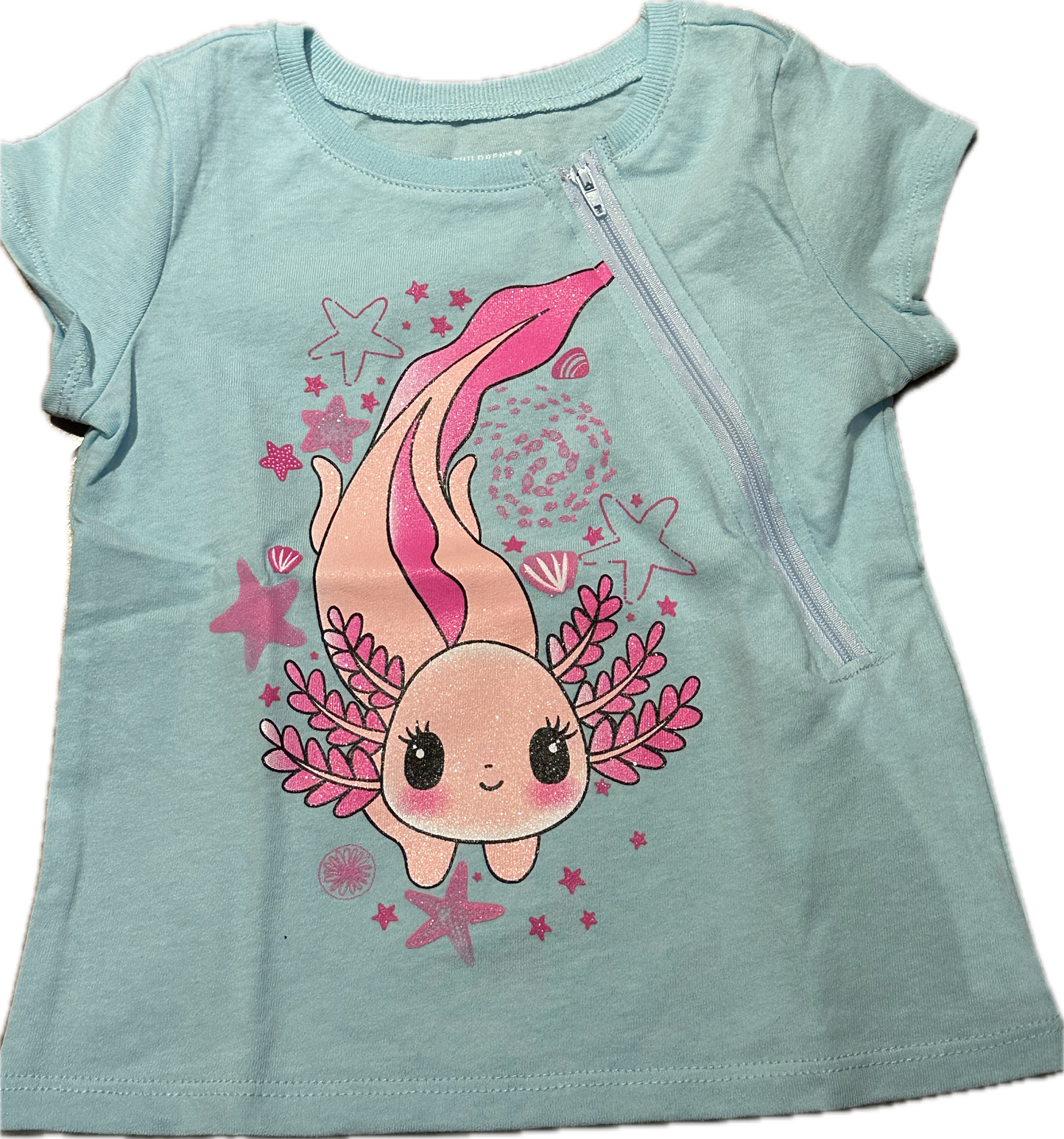 LEFT ZIPPER Axolotl Size 2T