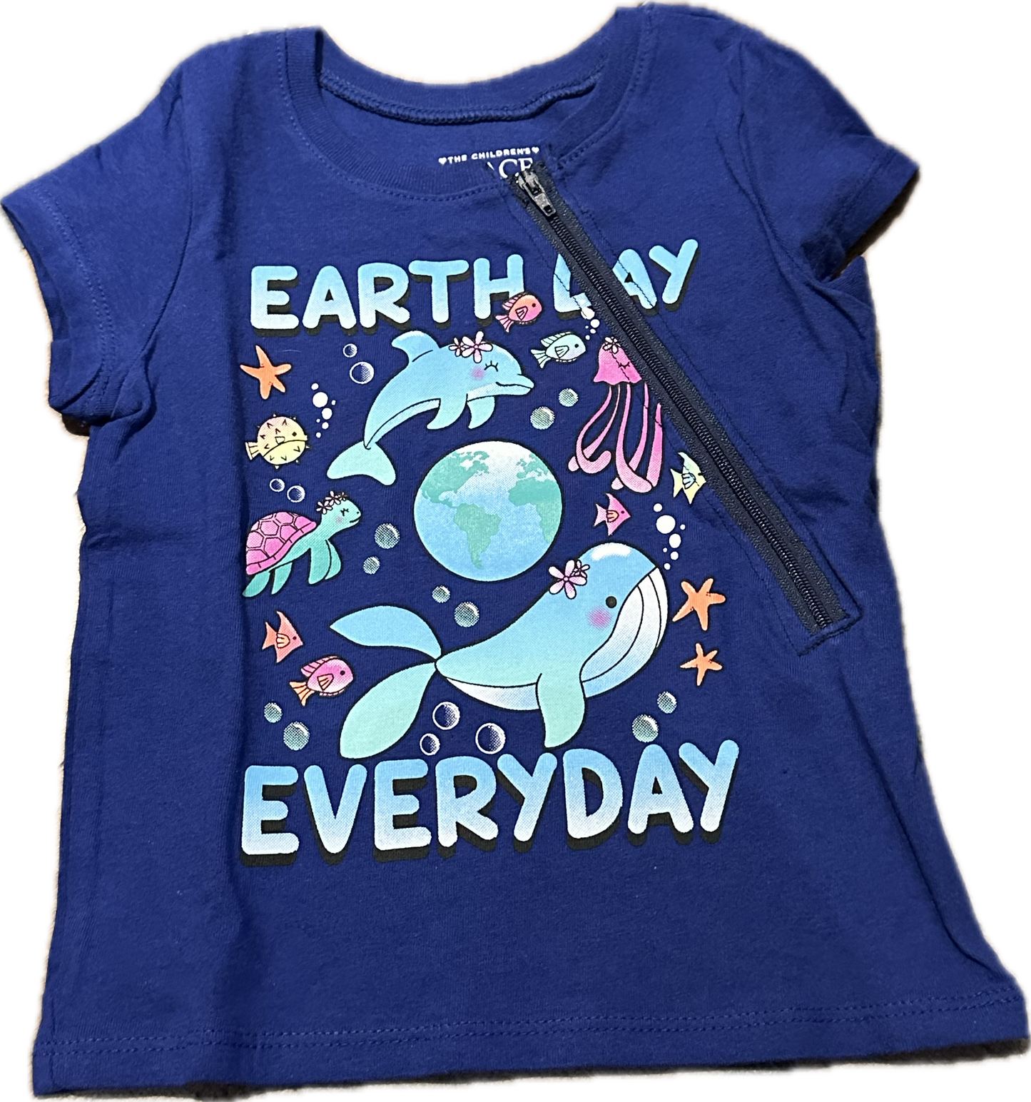 LEFT ZIPPER Earth Day Size 2T