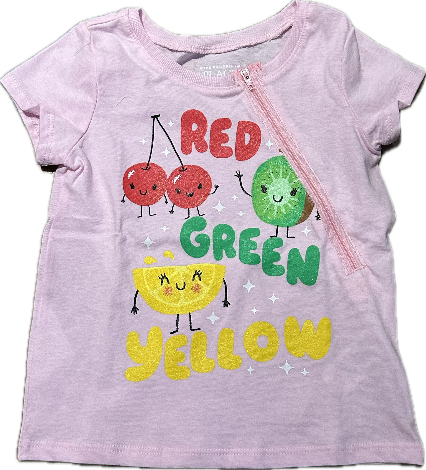 LEFT ZIPPER Red Green Yellow Size 3T