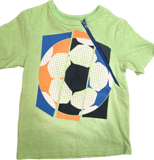 LEFT ZIPPER Soccer Ball Size 2T