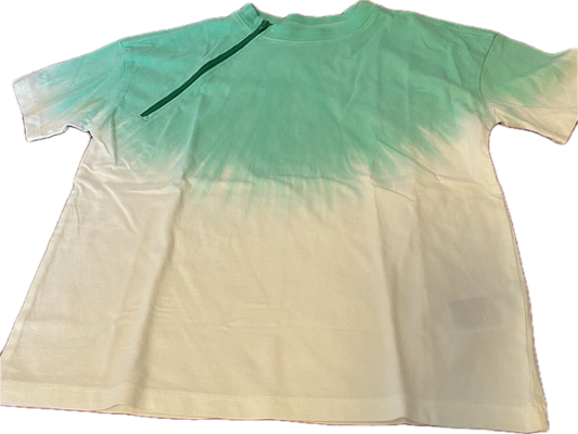 RIGHT ZIPPER Green White Fade