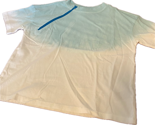 RIGHT ZIPPER Blue White Fade