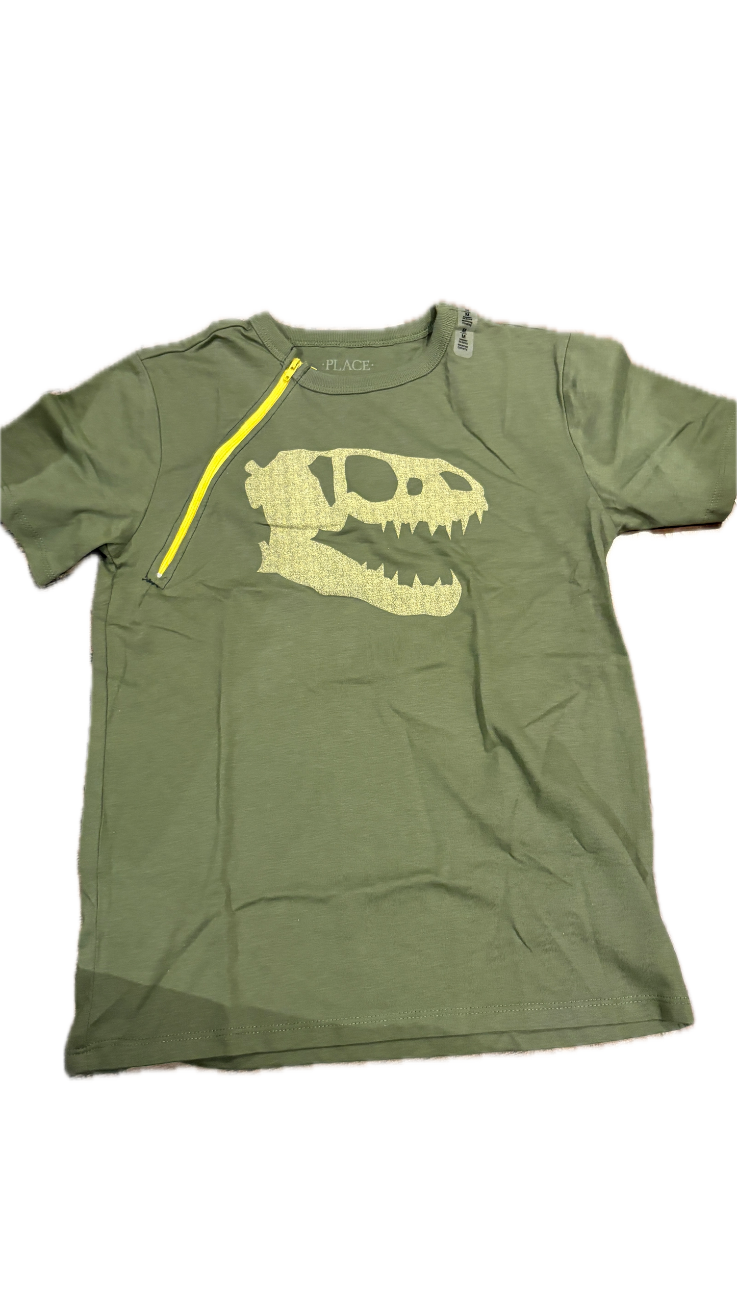 RIGHT ZIPPER Dino Skull