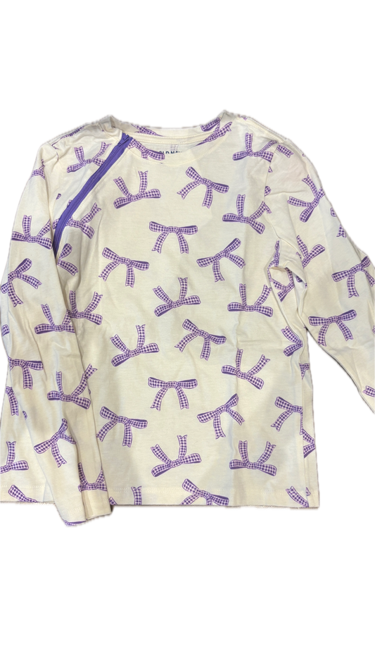RIGHT ZIPPER Purple Bows