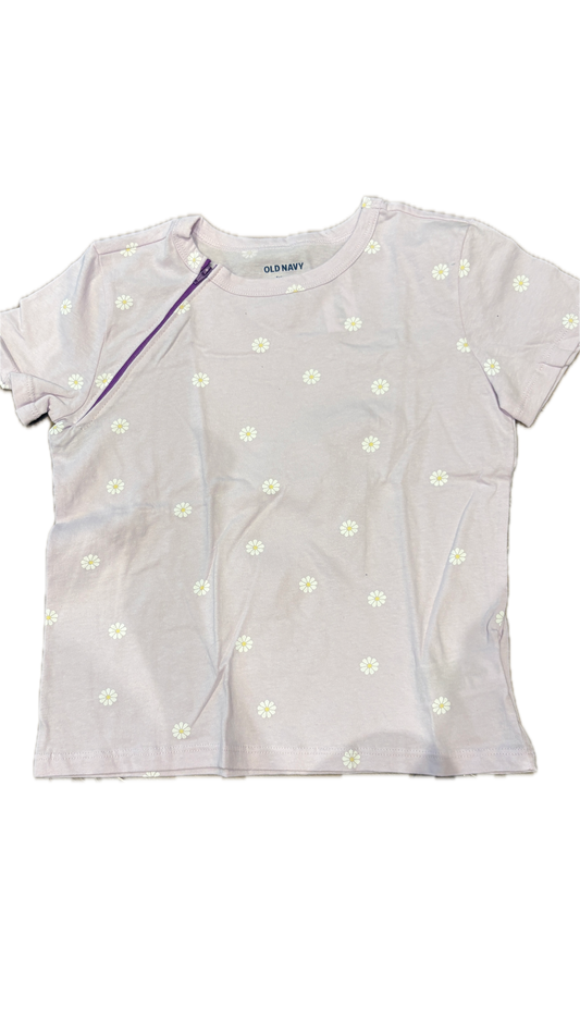 RIGHT ZIPPER Purple with Daisies