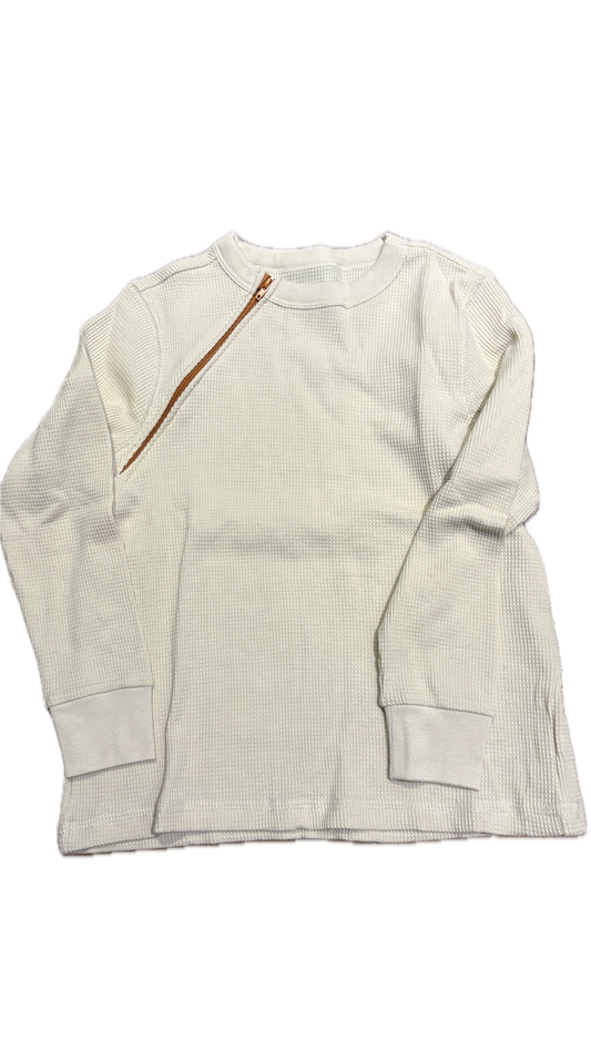 RIGHT ZIPPER Tan Waffle