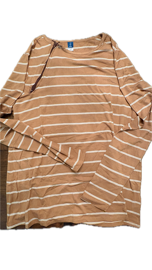 RIGHT ZIPPER Brown Stripes
