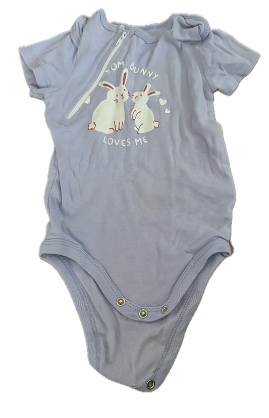 GENTLY USED RIGHT ZIPPER Some Bunny Loves Me Onesie