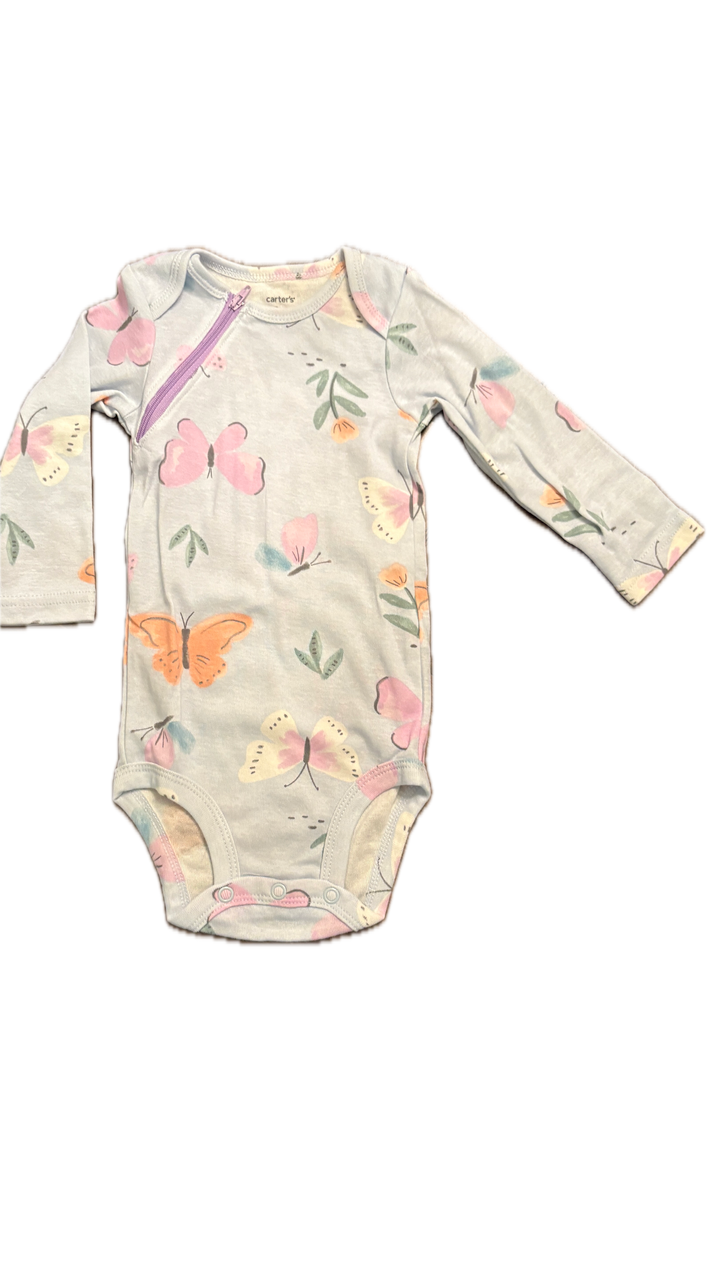 RIGHT ZIPPER Butterfly Onesie