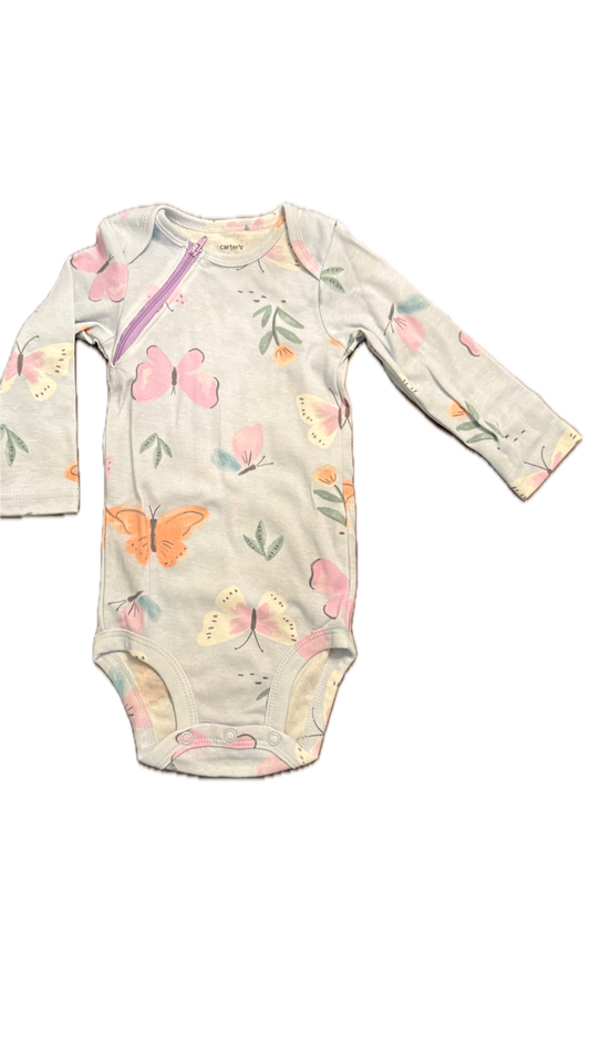 RIGHT ZIPPER Butterfly Onesie