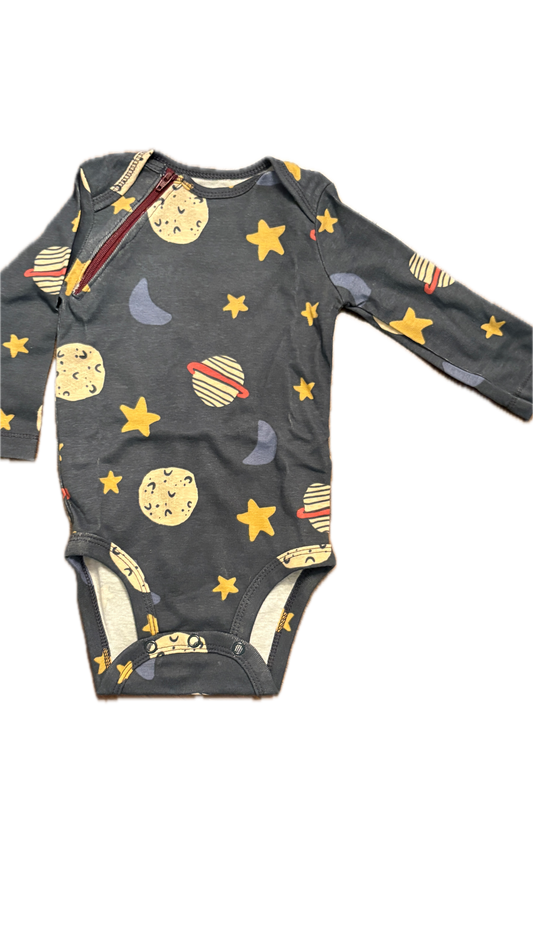 RIGHT ZIPPER Space Onesie