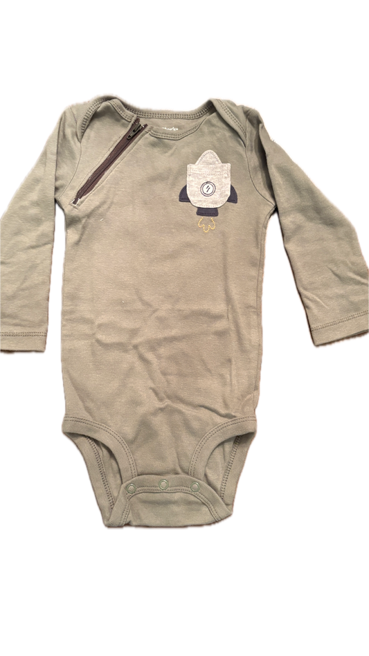 RIGHT ZIPPER Spaceship Onesie