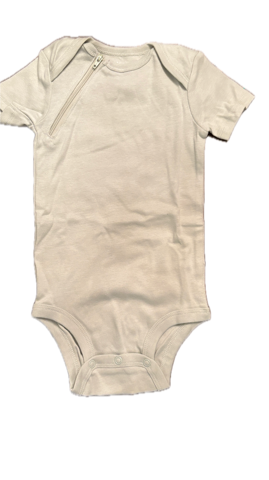 RIGHT ZIPPER Sage Green Onesie