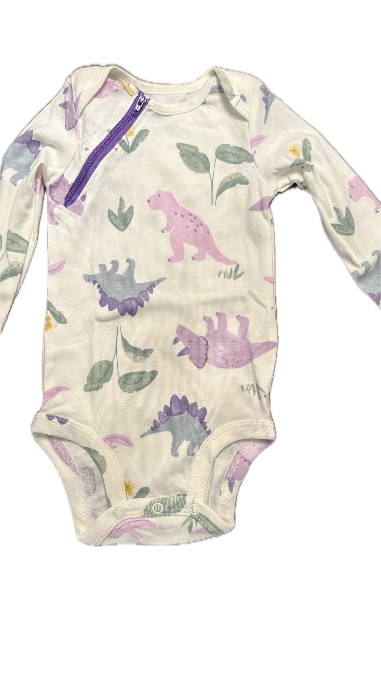 RIGHT ZIPPER Dino Onesie