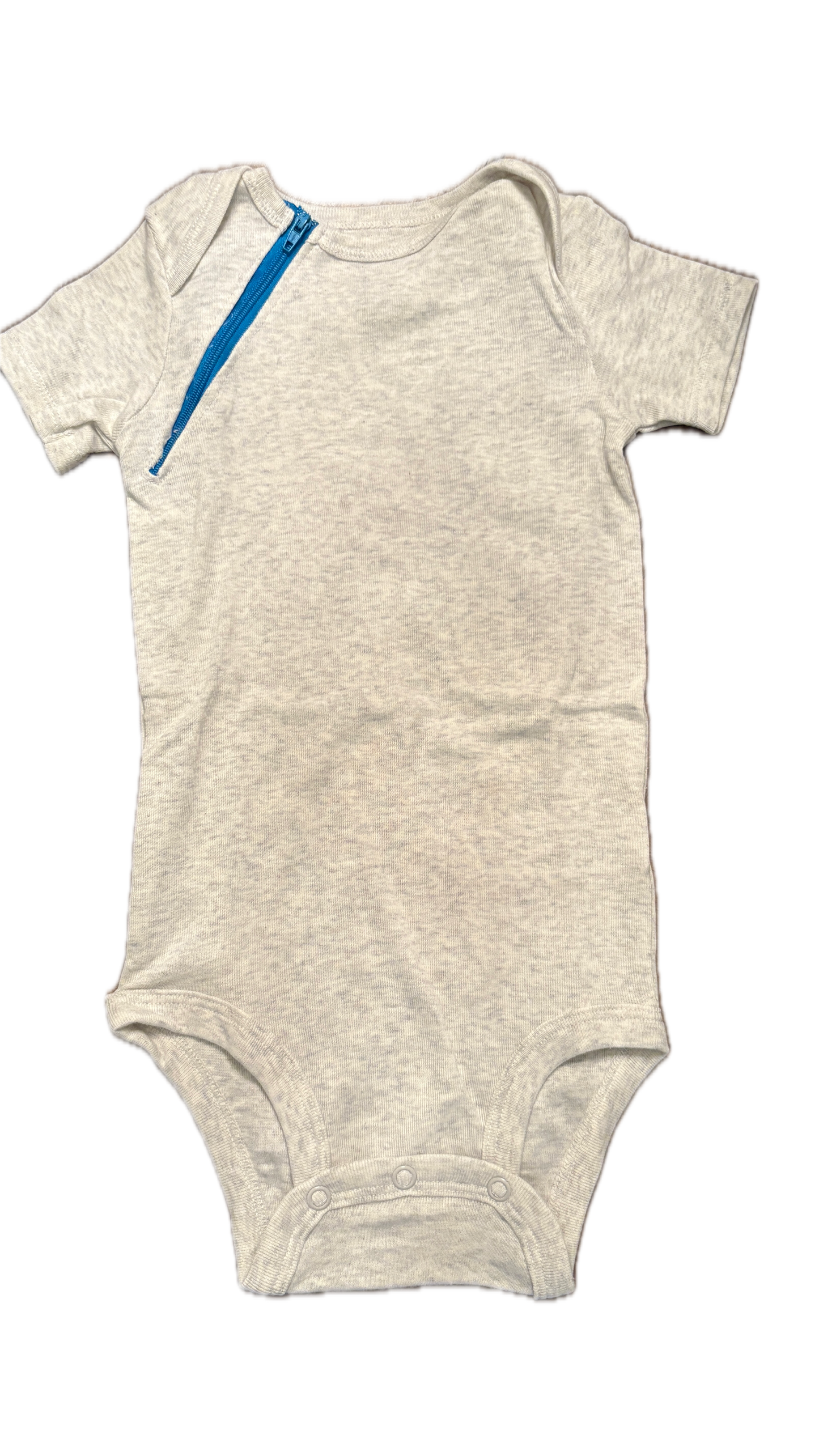 RIGHT ZIPPER Grey Onesie